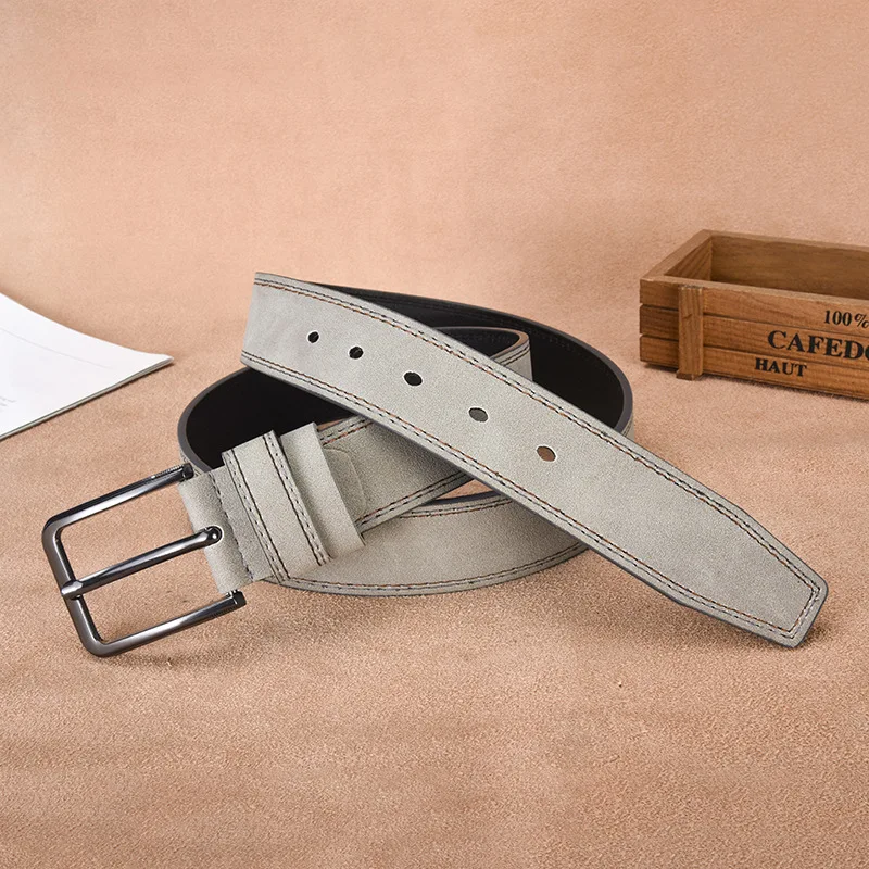Mens Dress Belt New Men's Luxury Business Universal Alloy Buckle Leather Belt Cross-Border Bestseller Casual Fashion Accessory