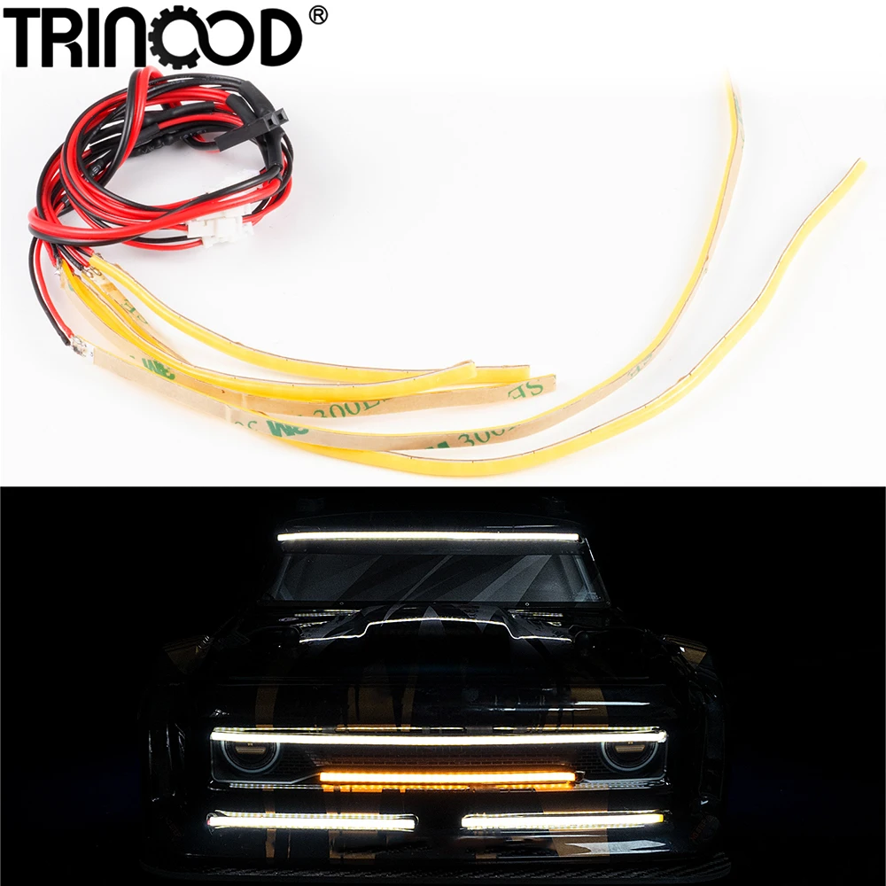 TRINOOD RC カー LED ライトストリップ スポットライト ヘッドライト テールライト サイドライト 1/8 A-RRMA Infraction BLX 3S アップグレードパーツ用