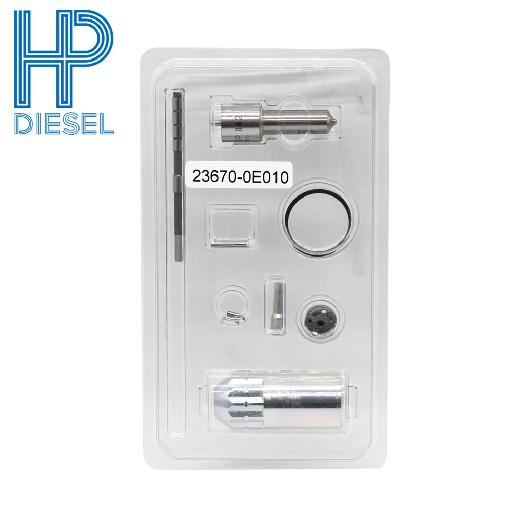 

HP DIESEL 6pcs/lot Repair kit 23670-0E010 for Denso Fuel injector with nozzle,control valve,nozzle nut,valve shaft,o-rings,pins