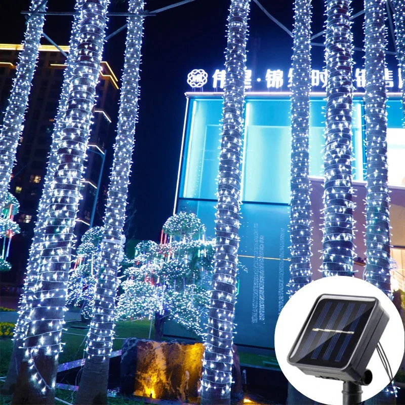 20/50/100/200 LED الشمسية سلسلة ضوء الجنية حديقة مقاوم للماء مصابيح خارجية جارلاند لعيد الميلاد عطلة زينة لحفلات المنازل