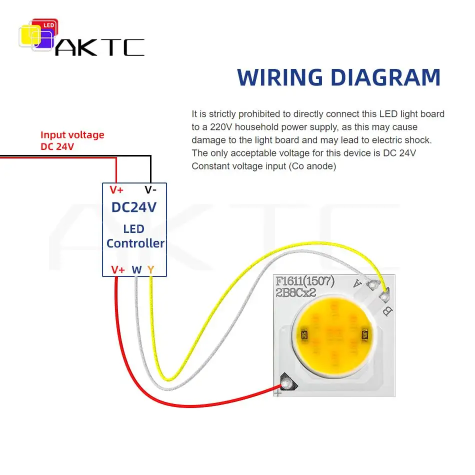 Panel lampu BiColor LED 16x11mm, lampu sorot LED COB Chip DC 24V 8W 12W hangat 2700 + putih 6000K lampu sorot Downlight sumber cahaya DIY