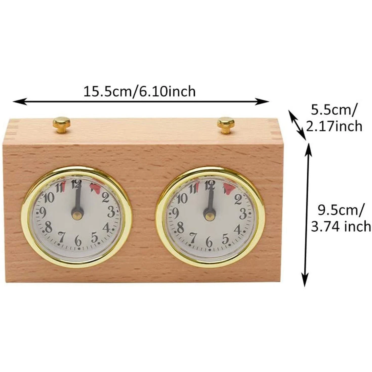 Wooden Chess Timer Tournament Competition Game Chess Clock Timer Gift Wind-Up Mechanical Accessories for Board Games