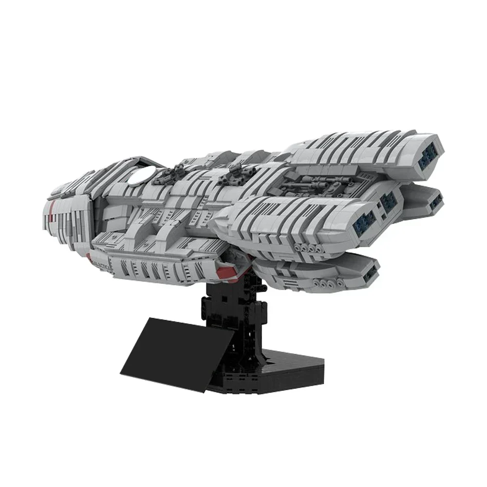 

Gobricks MOC Battlestar Galactica - UCS Scale Model Bricks Space Spacecraft Spaceship Building Blocks Set For Collect Gift