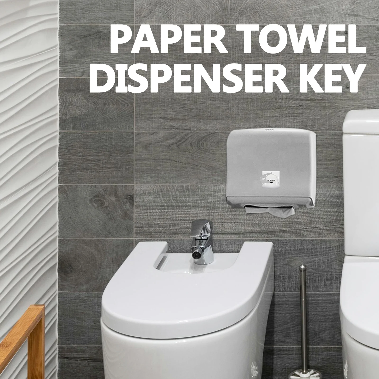 

Toilet Paper Dispenser Key Plastic Replacement Paper Towel Dispenser Key Tool for Bathroom Kitchen Commercial Use