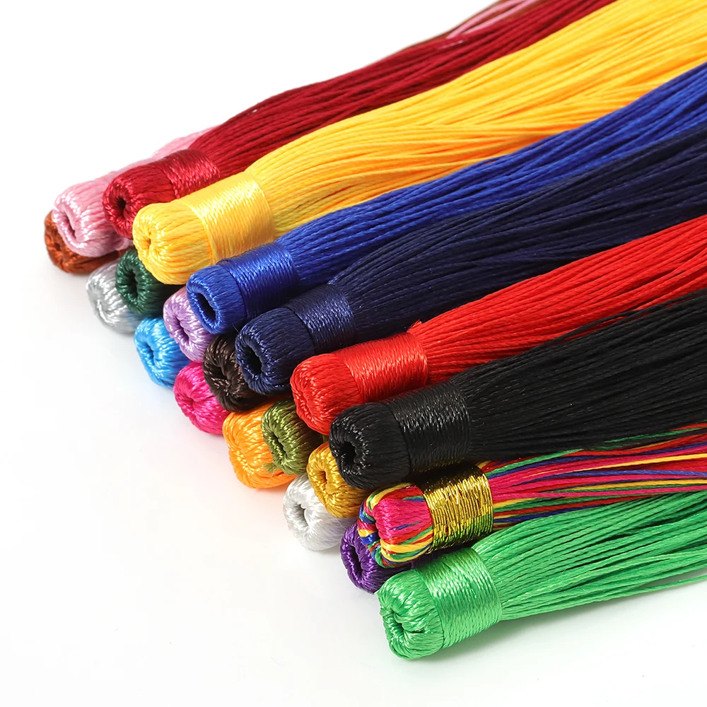 10pcs/lot 12cm Mixed Cotton Silk Tassels Earrings Charm Pendant Satin Tassels for DIY Jewelry Making Findings Materials