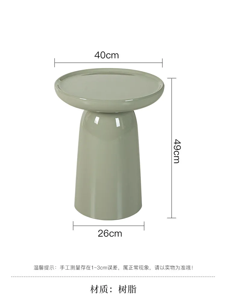 Simple cream wind small round table household living room sofa side table coffee table bedroom light luxury - view 4