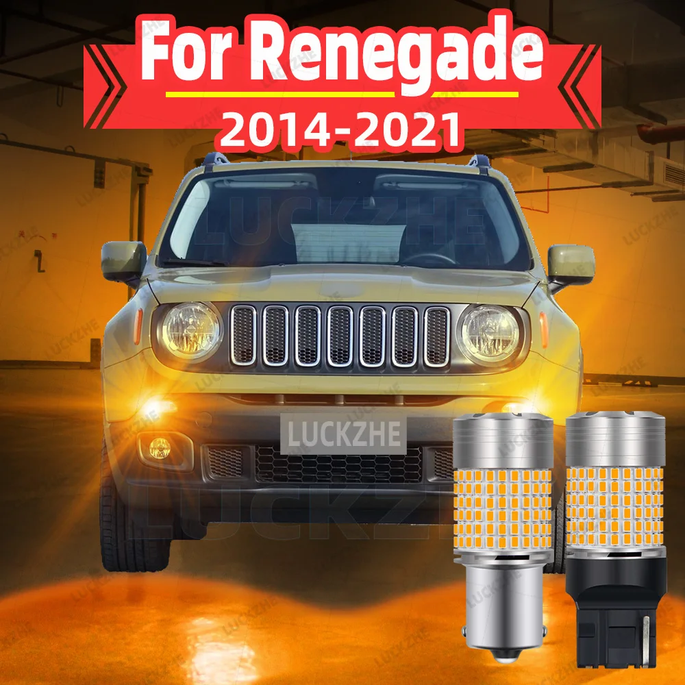 

For Jeep Renegade BU B1 BV 2014-2021 Turn Signal Light LED Blinker Bulbs Lamp 2015 2016 2017 2018 2019 2020 Yellow Super Bright