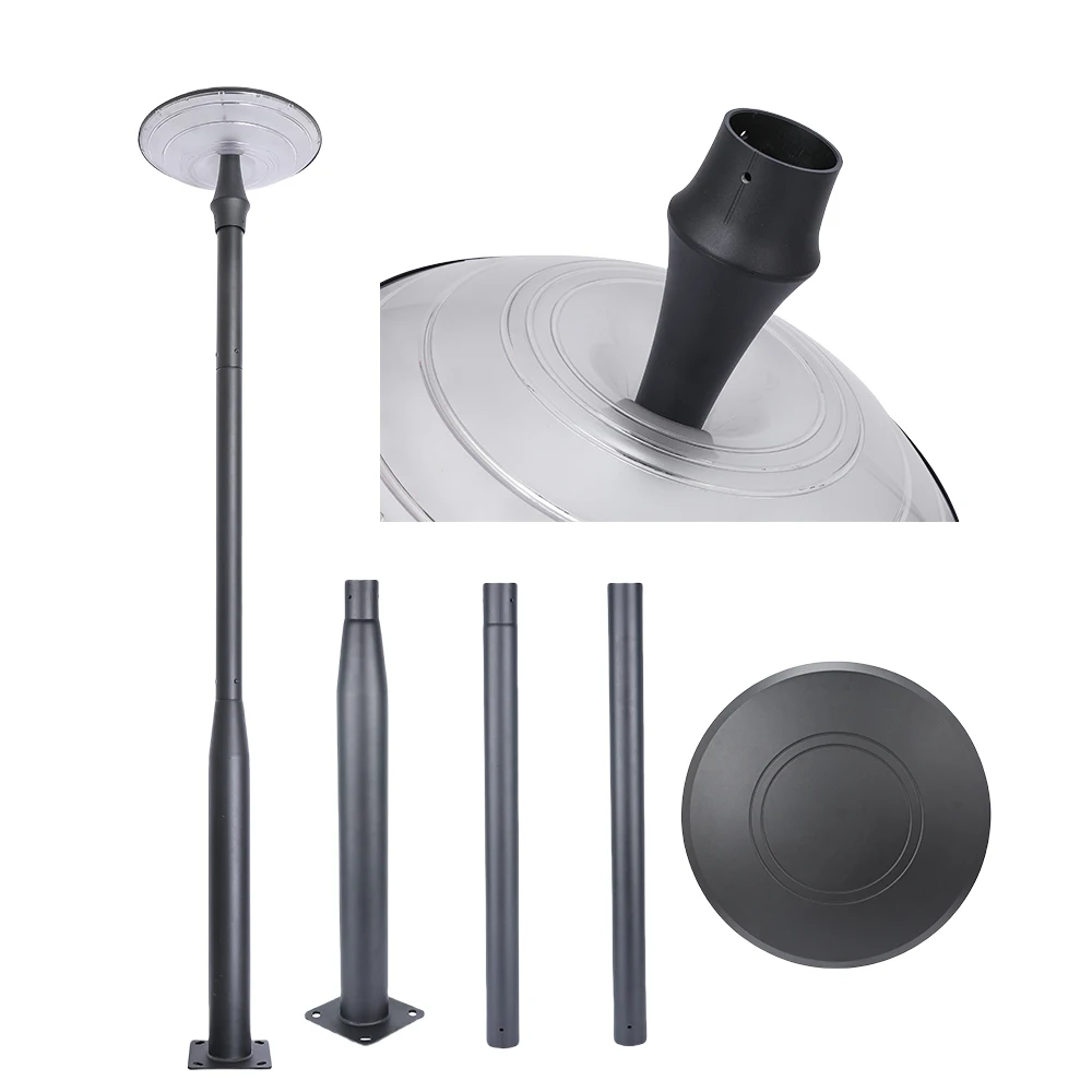 IP66 Waterproof Outdoor Aluminium Garden Villa Pathway Lamp With 3 Meters Pole LED Decorative Light Solar for Yard for AC 85-265