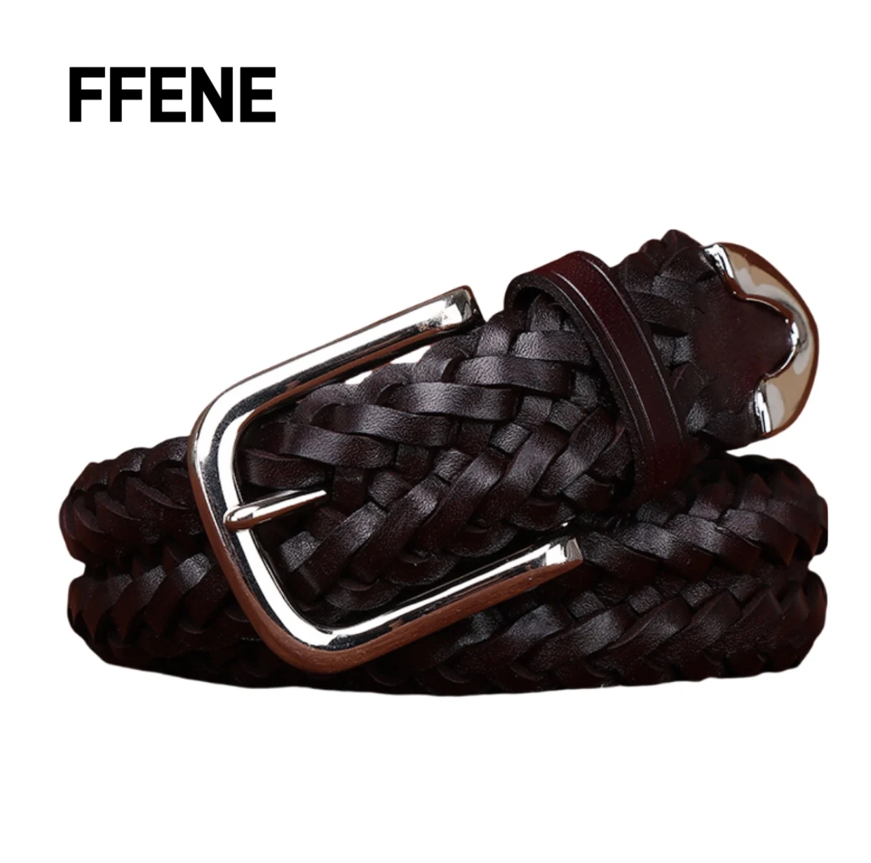 

3.5CM wide luxurious genuine leather braided belt, men's first-layer cowhide hand-woven belt, men's high-end feel, versatile