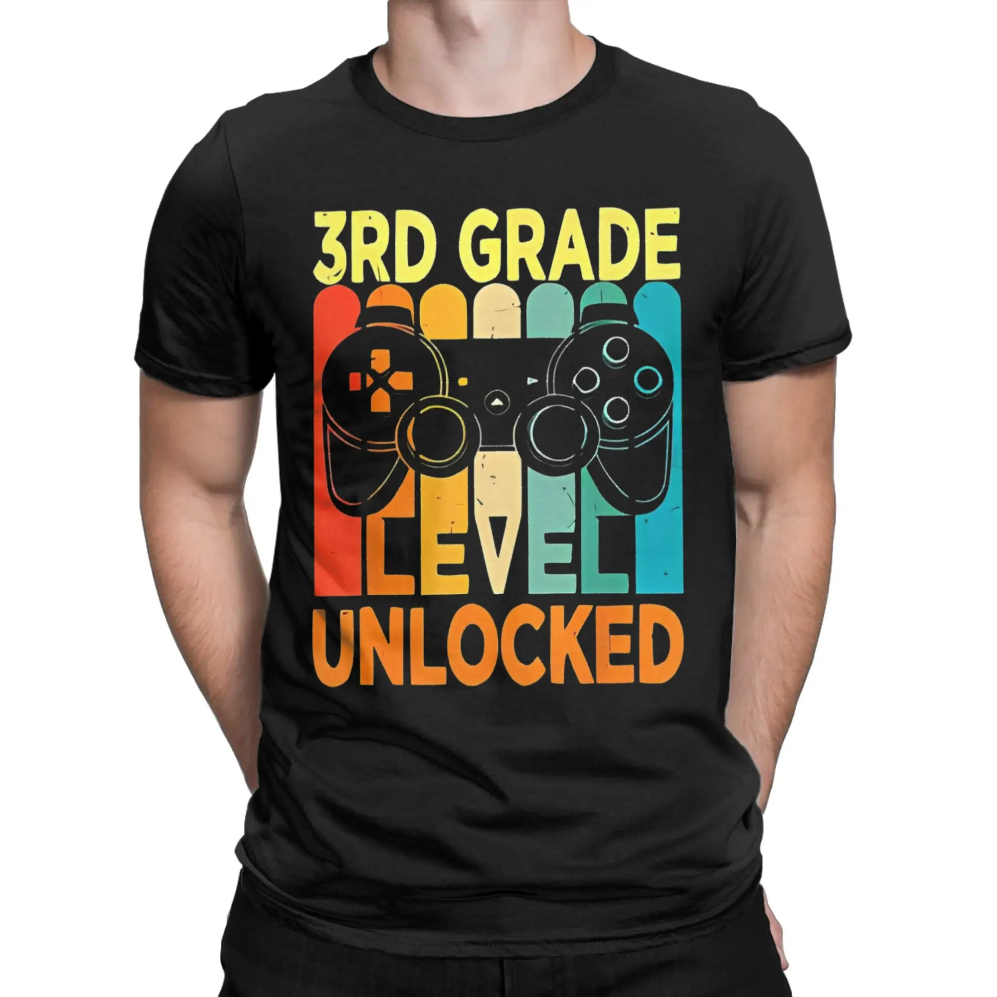 Hello 3Rd Grade Level Unlocked Video Game Back To School Boy T Shirt Back to School Tees,Teacher,Colorful Doodle,First Day