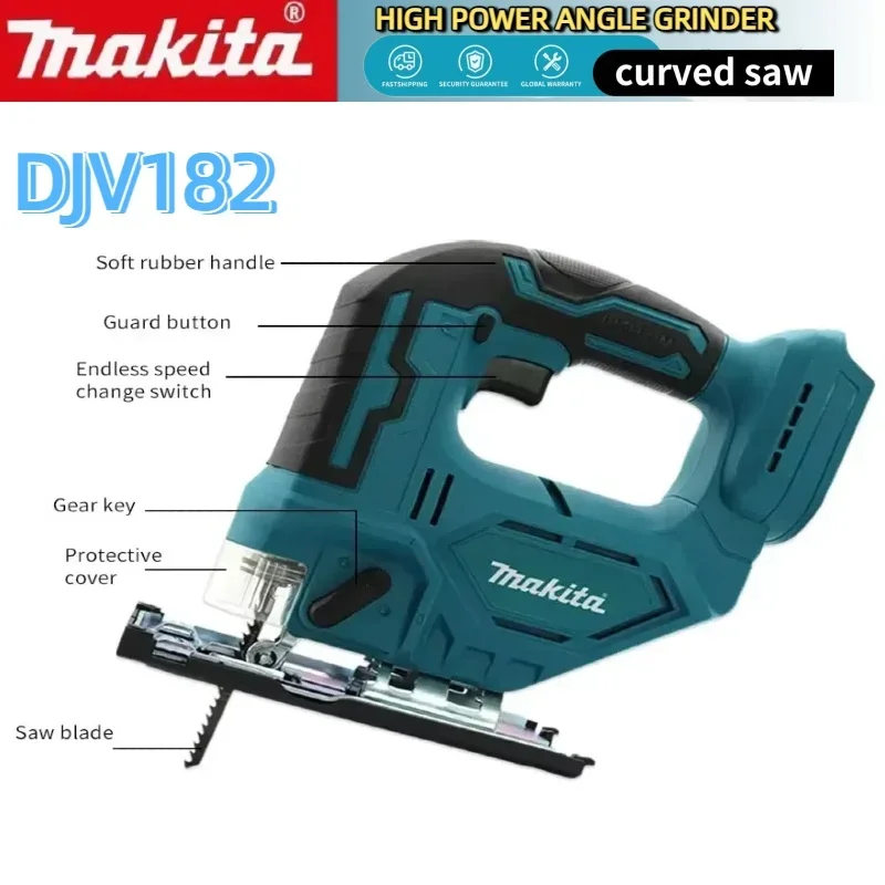 

2026 Makita DJV182Z 18V Cordless Jigsaw Adjustable Speed Tool for Wood Plastic Metal Cutting Household DIY Project Use