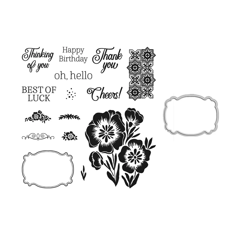 Newest 2022 Catalog Cutting Dies Clear Stamp Scrapbooking For Paper Making Best of Luck Embossing Frame Card Craft