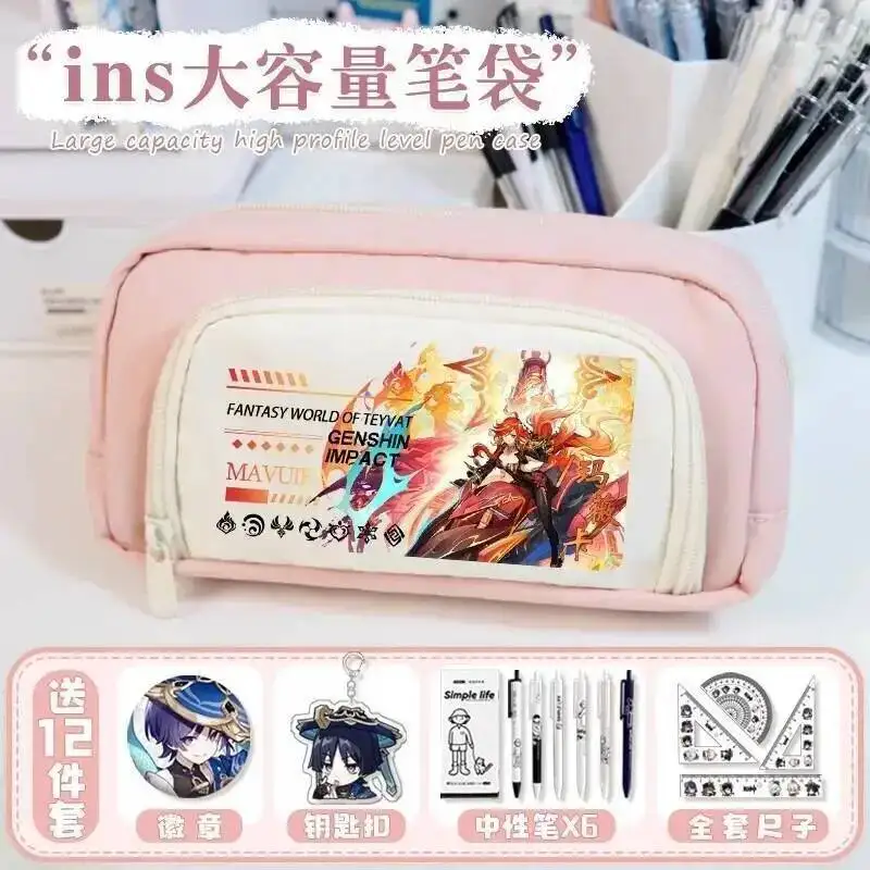 

Аниме игра GS Impact Cos Mavuika Ororon Yumçouki Mizuki унисекс 2025 кампус двухслойный пенал с блокировкой цвета подарок