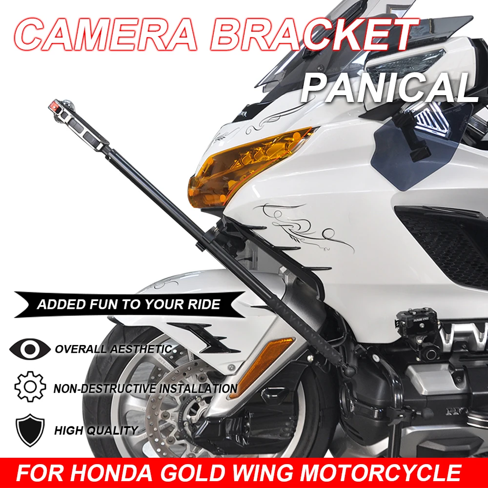 Panical Action Camera Mount Bottom Headlight First Perspective Kit For Honda Gold Wing GL1800 GL1800B F6B 2018-2025 25MM Ball