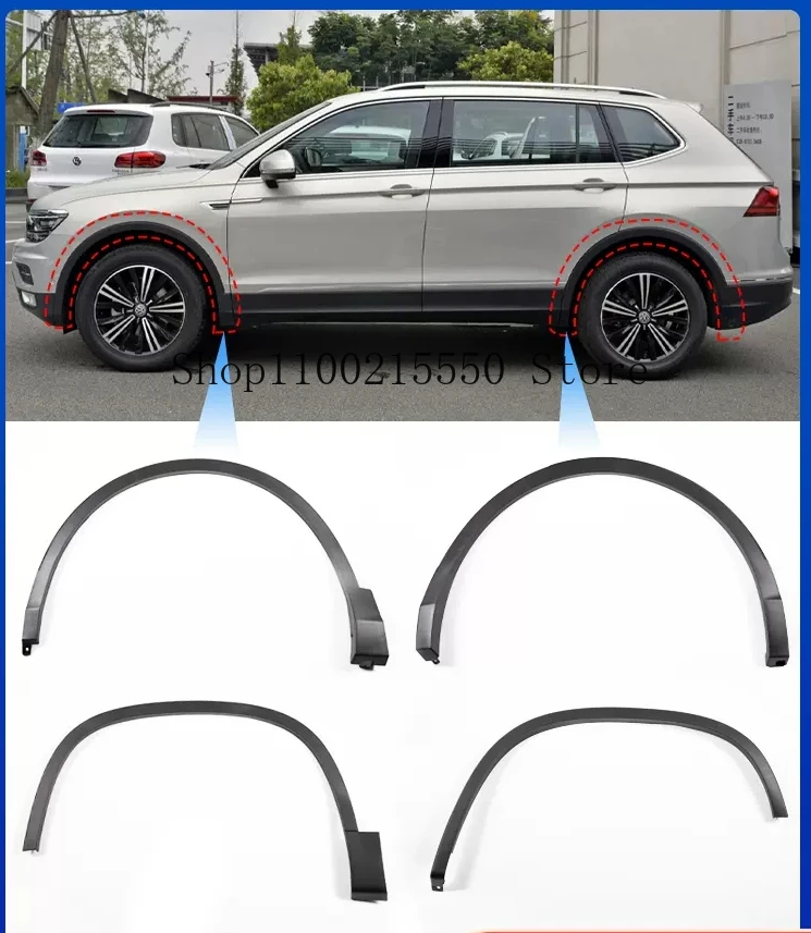 Wheel Eyebrow Protector Sticker Wheel-arch Eyebrow Arch Decorative Scratch Proof Kit For VW Volkswagen Tiguan 2009-2021