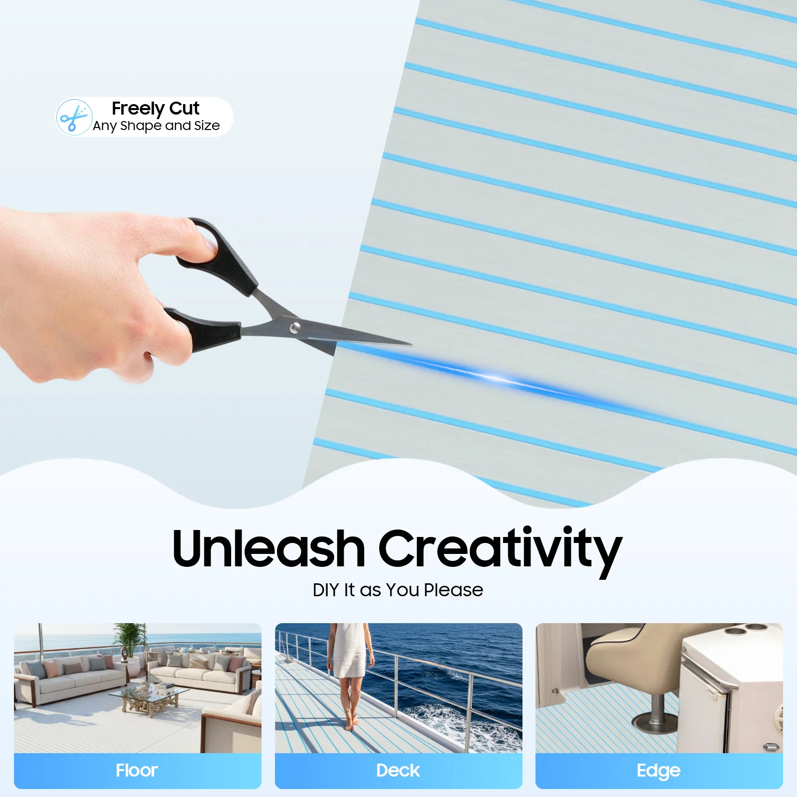 

Напольное покрытие из ЭВА-пены под тик 6 мм, 240*90 см, толстое, противоскользящее, самоклеящееся, для лодок