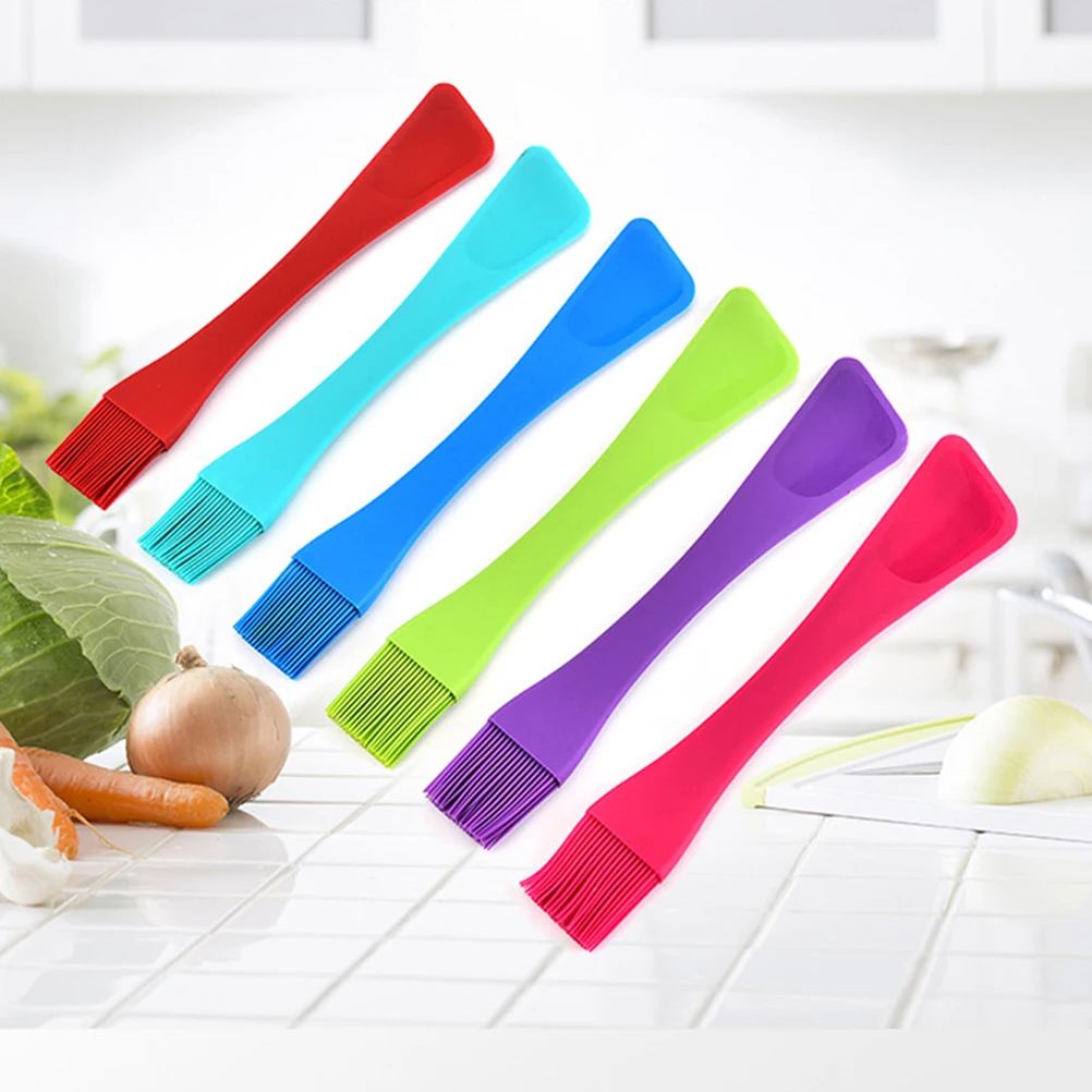 

2Pcs Eco Friendly Reusable Basting Brush Dual Head Spatula for Baking Cooking Bbq with Easy Grip Handle Basting Brush