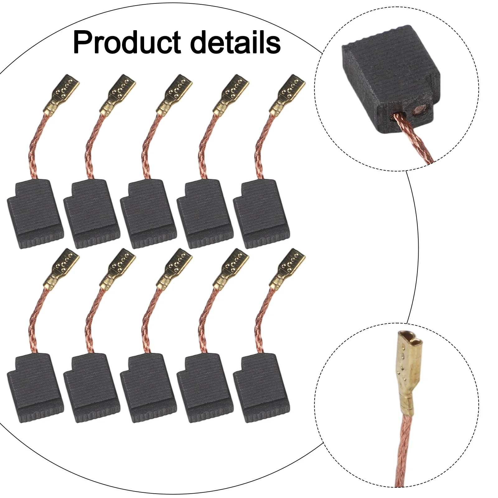 

Smooth Motor Performance with Carbon Brush For Replacements for D28110 D28112 D28402 DWE46151 Grinder Set of 10