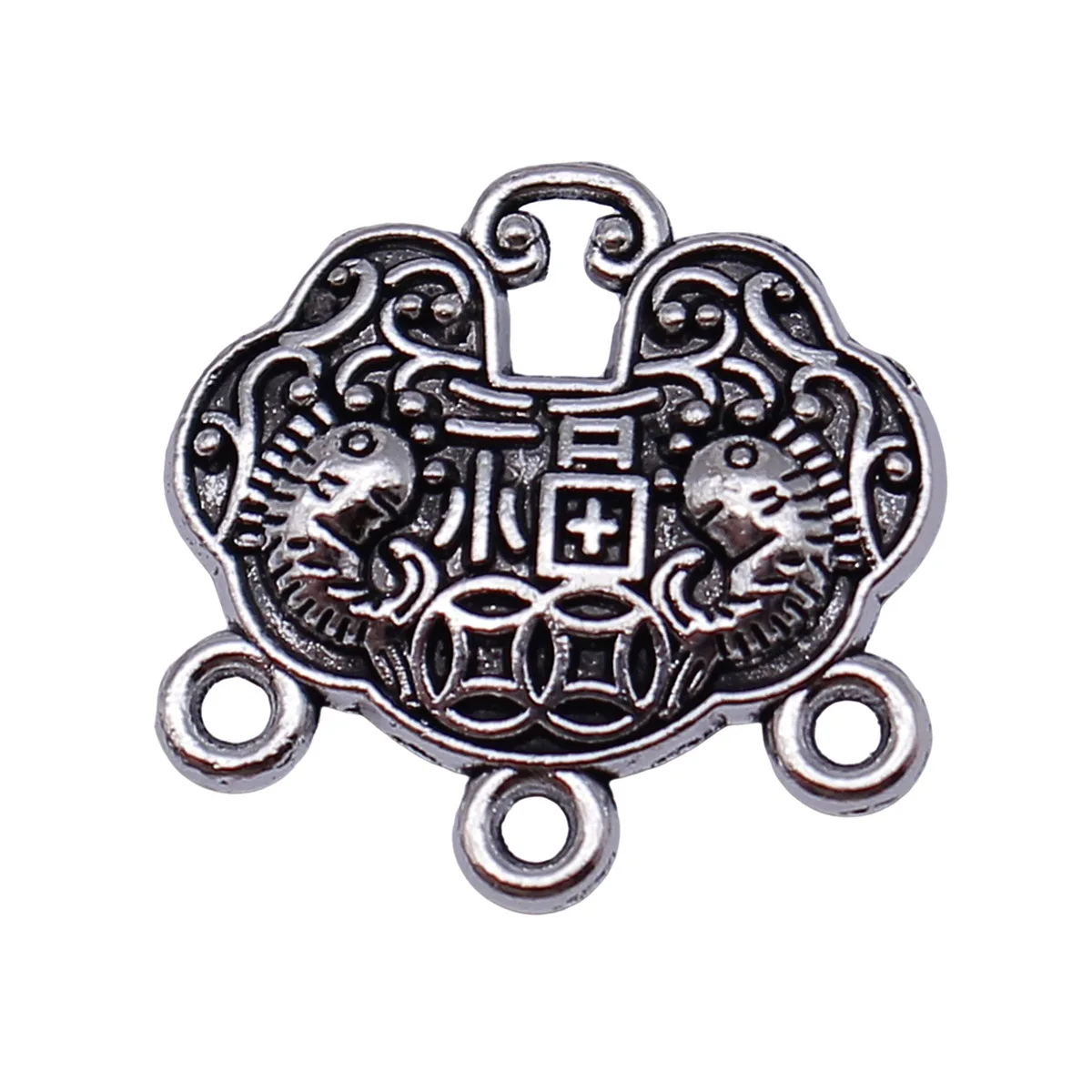 Connecteurs de boucles d'oreilles ethniques chinois superposés, breloques traditionnelles, composants de bijoux DIY pour la fabrication de colliers et de boucles d'oreilles