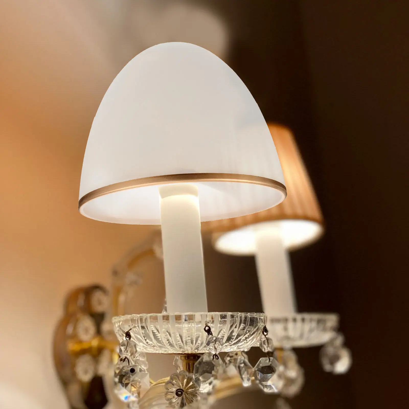 

Glass Lampshade Pendant Lamp Replacement Clear Light Cover Modern Hanging Lamp Shade for Living Room Bedroom Hallway