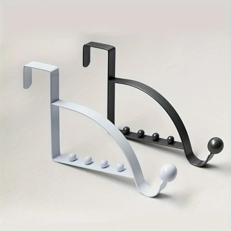 1PC Door Rear Hook Clothes Coat Hat Towel Hanger Door Back Wall Mounted Hooks Cabinet Wardrobe Metal Clothes Hat Home Storage
