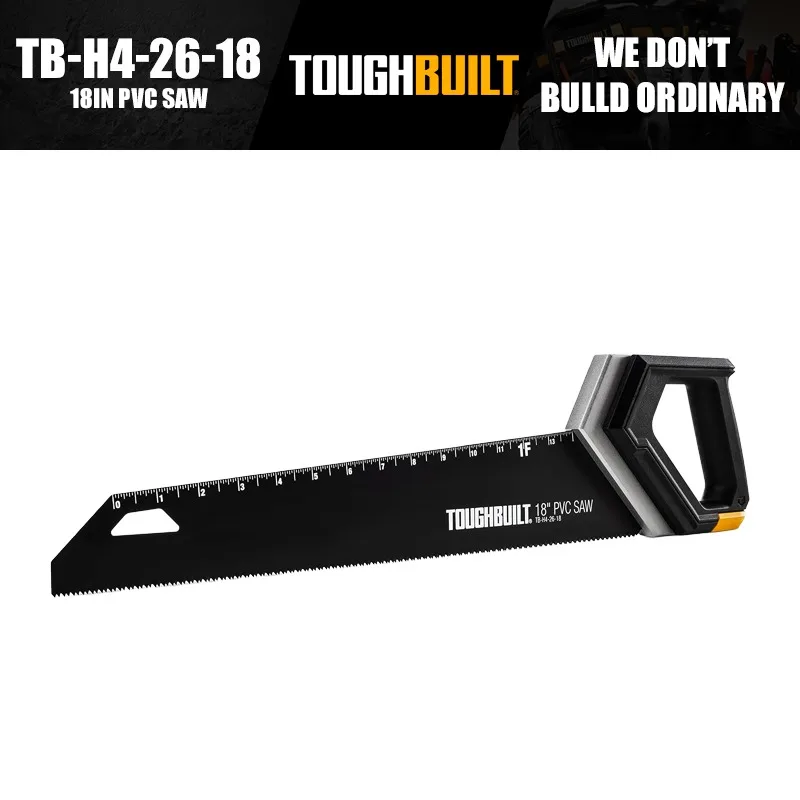 

TOUGHBUILT 18-дюймовая ручная пила для водопроводных труб TB-H4-26-18, черная, специальная модель для мастеров по водопроводу и электрике