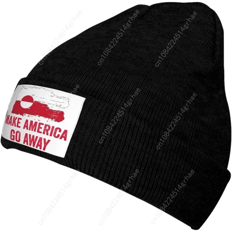 Make America go Away Knit hat Greenland is not for Sale Soft Beanie