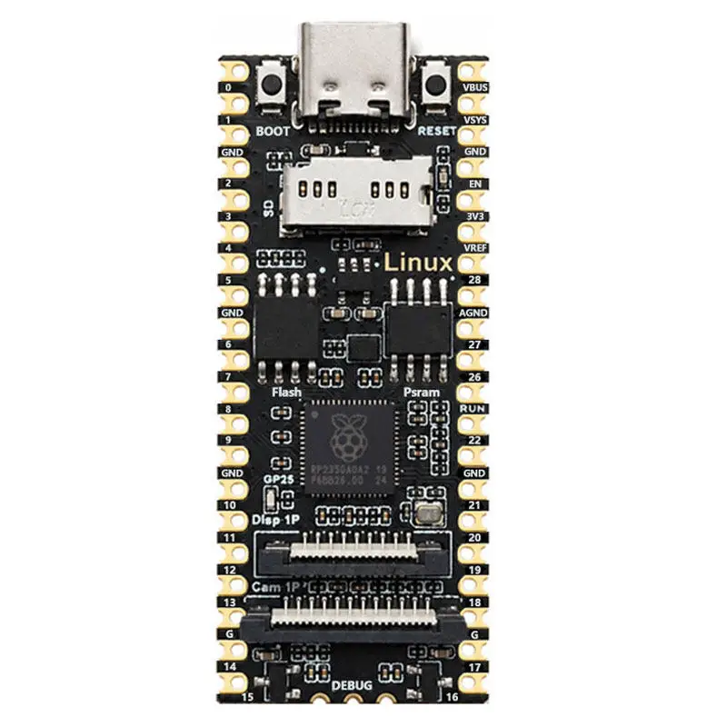Carte de développement Raspberry Pi 2 Pro RP2350A, système Linux, 8 Mo de PSRAM, équipée d'un écran tactile et d'une caméra