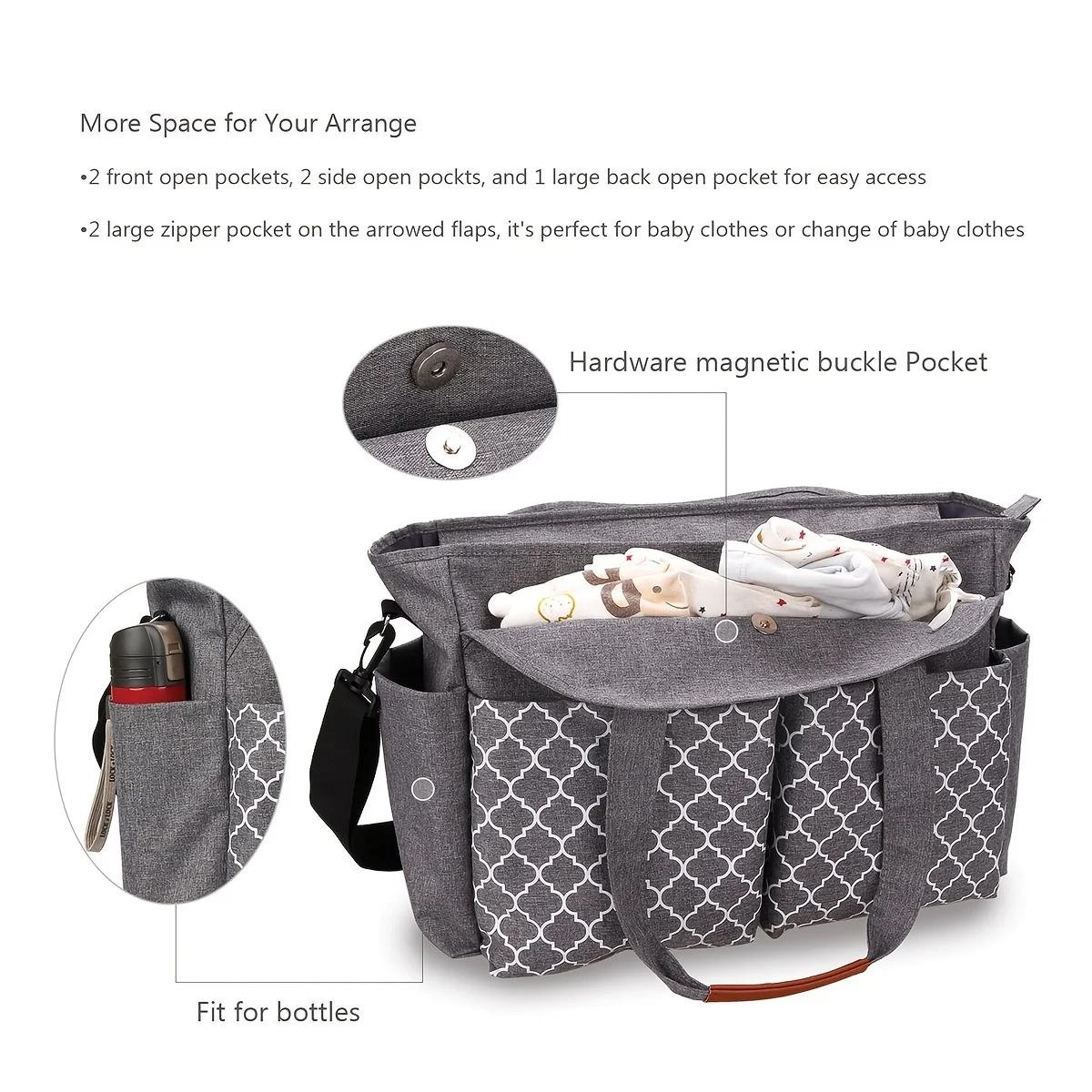 Diaper Bag Tote Purse Satchel Diaper Messenger For Mom And Girls Christmas, Halloween, Thanksgiving Gift