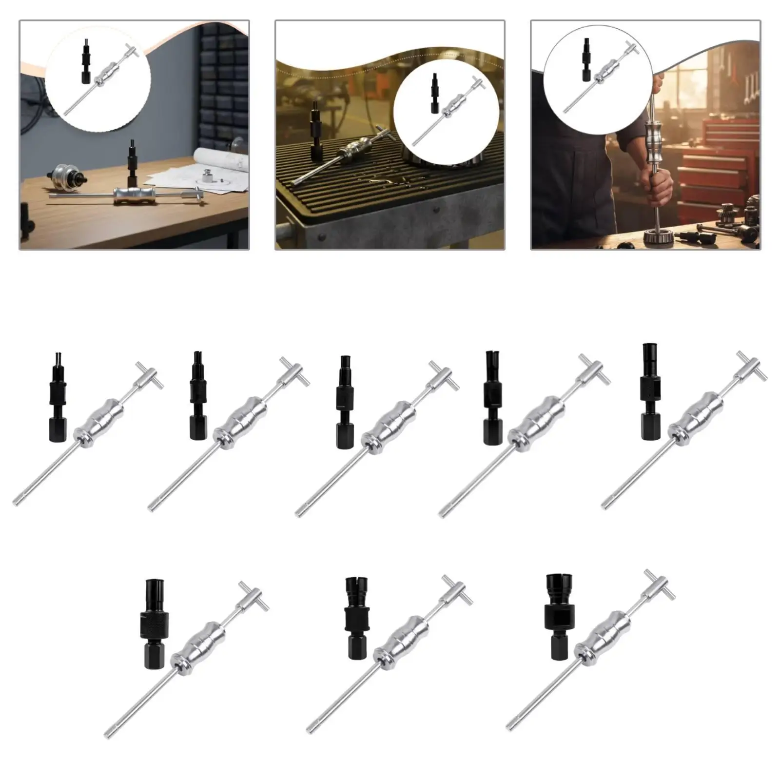 Blind Hole Bearing Puller Internal Collet Extractor Slide Hammer Compatible Tool for Vehicle Maintenance