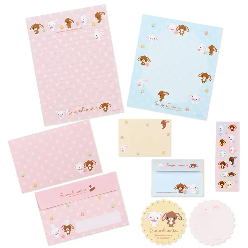 Usahana Sugarminuet Letter Paper Envelope Stickers Set Cartoon Anime Kawaii Cute Stickers Stationery