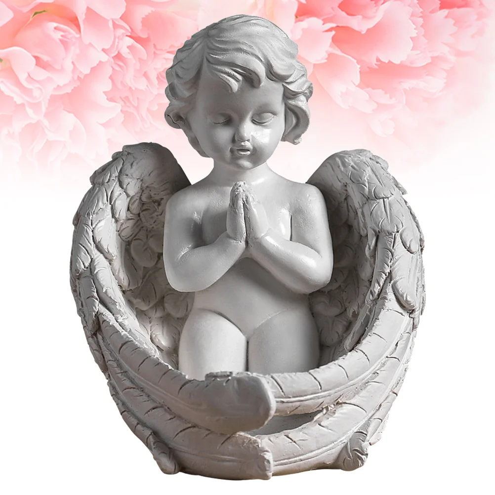 

1Pcs Resin Angel Craft Vintage Statue Creative Desk Ornament for Home Office Gift Angel Figurine