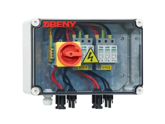 BENY door clutch pv strings dc combiner box 4 input 2 output hot sale for solar Pv safety