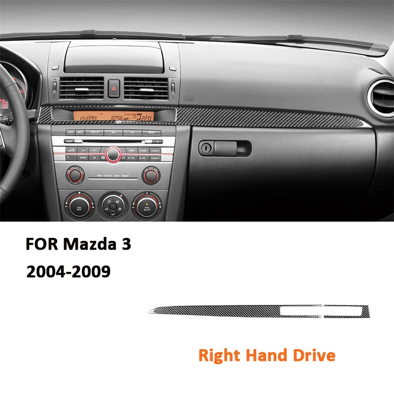 Koolstofvezel Auto Middenconsole Instrumentenpaneel Trim Strips Interieur Decoratie Sticker Voor Mazda 3 2004-2009 Auto Accessoires