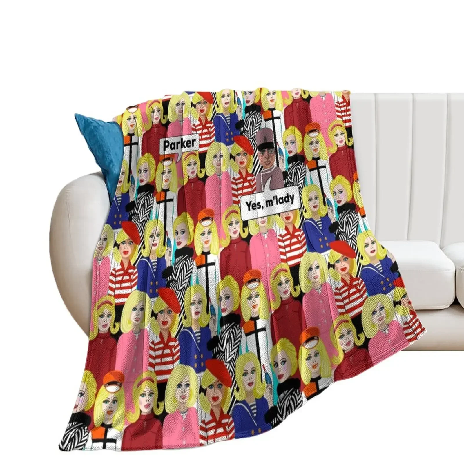 Thunderbirds Lady Penelope Style and Parker Throw Blanket Comforter Sofas Giant Sofa Blankets