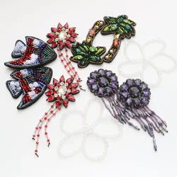 2pc/lot beaded rhinestone patches for clothes DIY sew on parches appliques Embroidery applique parch ropa clothing accessories