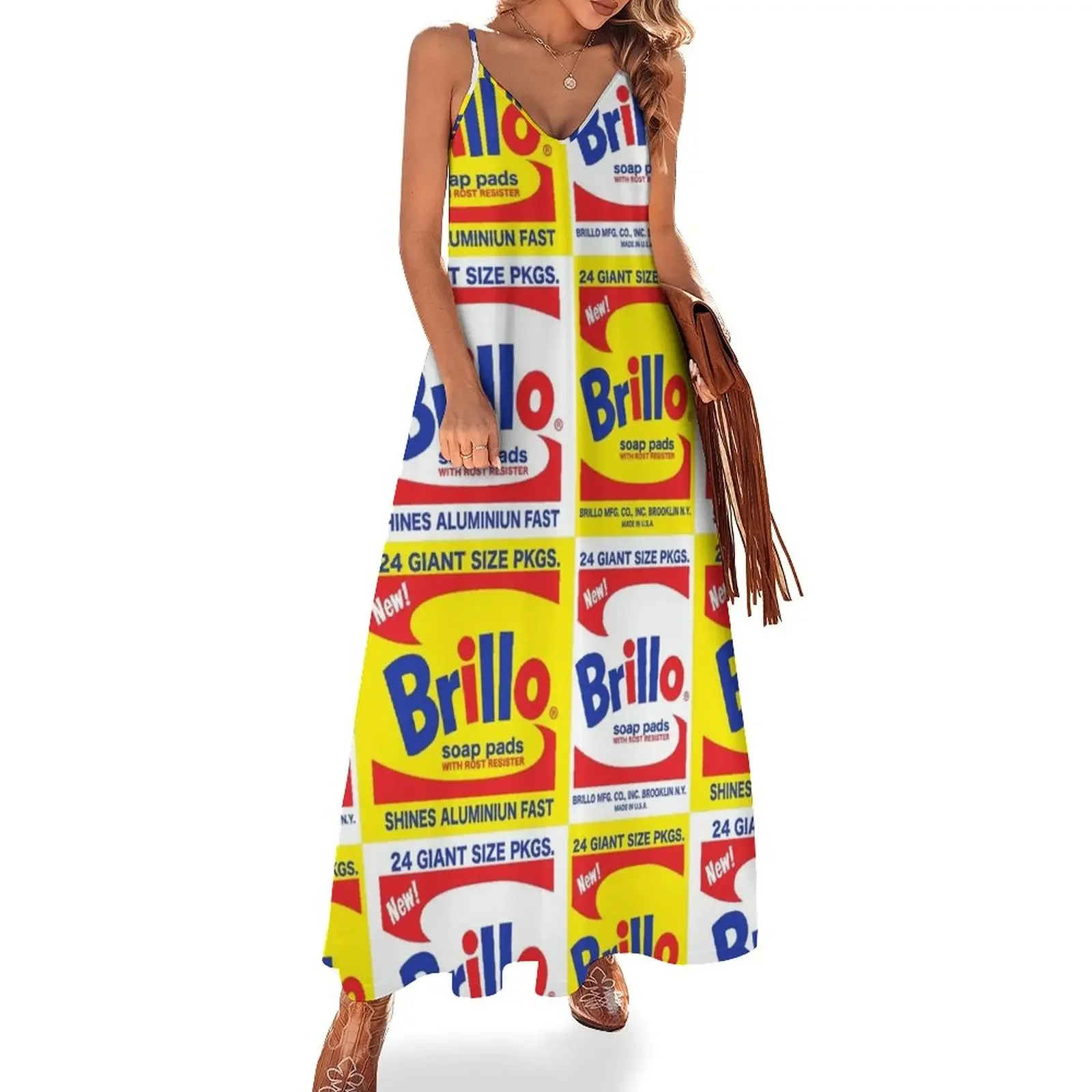 

BRIGHTNESS | WARHOL STYLE Sleeveless Dress chic and elegant evening dress Women's summer skirt