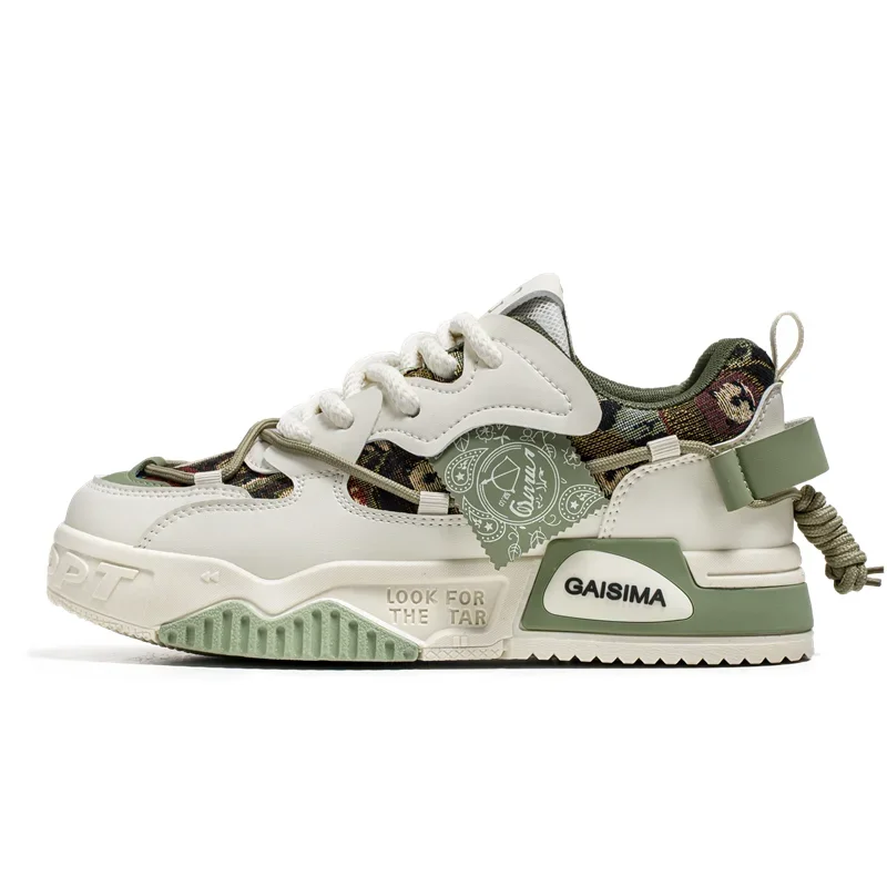 Spring and summer thick-soled walking shoes, fashionable sneakers, breathable casual sports canvas shoes, men's large-sized 48 view 5