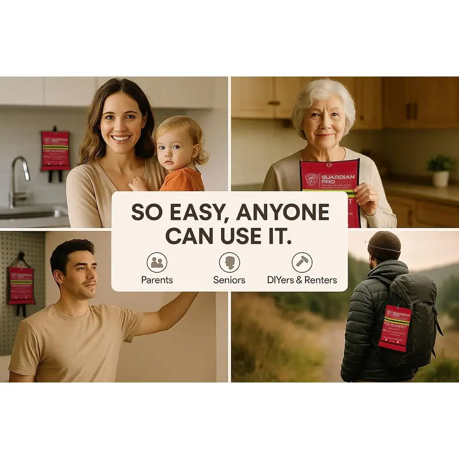 Пожарное одеяло для дома и кухни 47x47 Must Have Fire Protection Пожарная защита Подавление из стекловолокна Пожарные одеяла для дома Кемпинг Ca