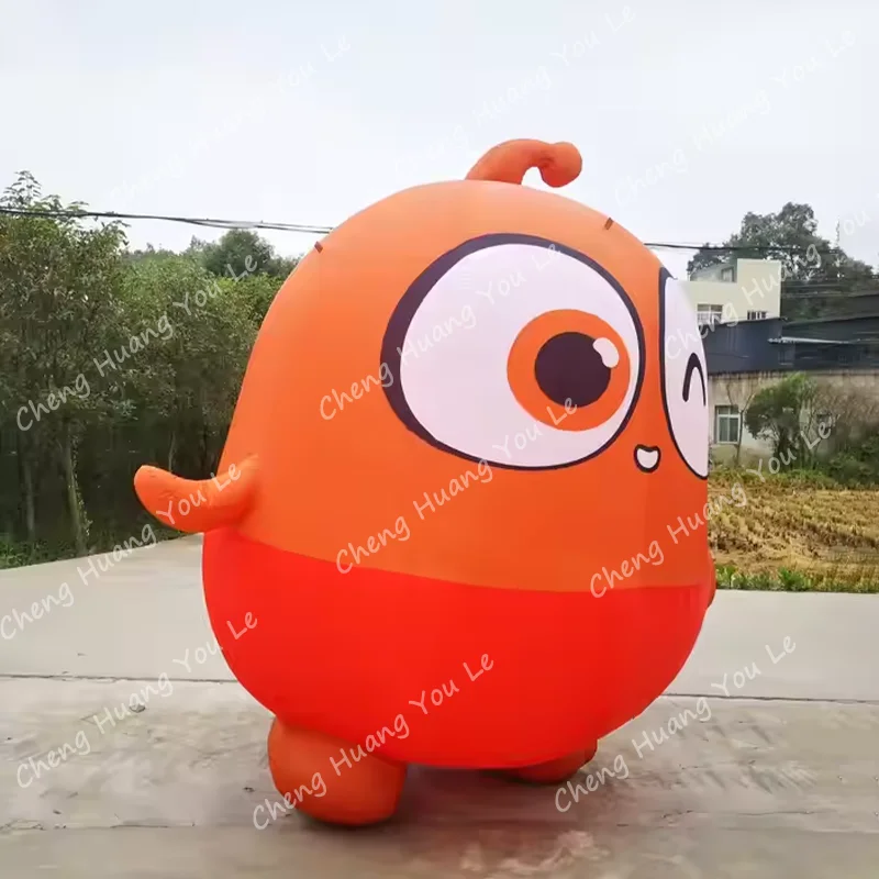 لطيف QQ نفخ الكرتون دمية خضراء عيون كبيرة مخصصة نفخ الكرتون الأحمر Q-النسخة الطابع #4