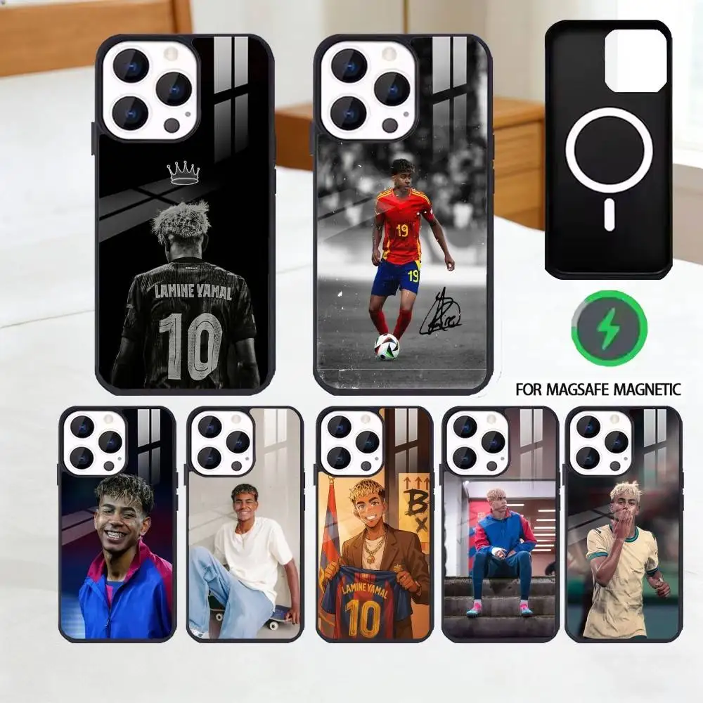 

Football L-Lamines Phone Case For iPhone 17,16,15,14,13,12,Plus,Pro,Max For Magsafe Magnetic Wireless Charge
