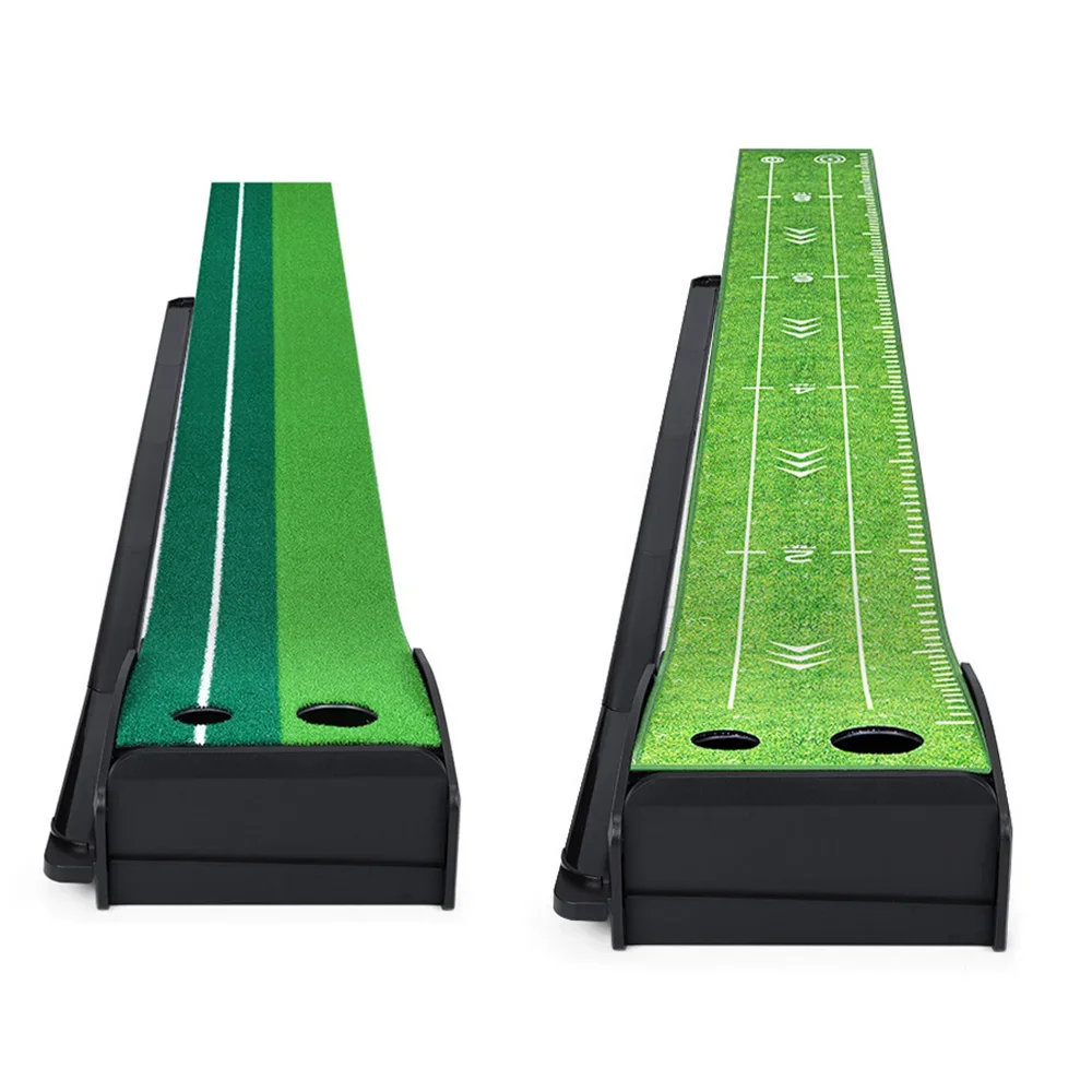 Mini Golf Practice Training Aid Golf Putting Green Portable Practice Mat with Auto Ball Return Function