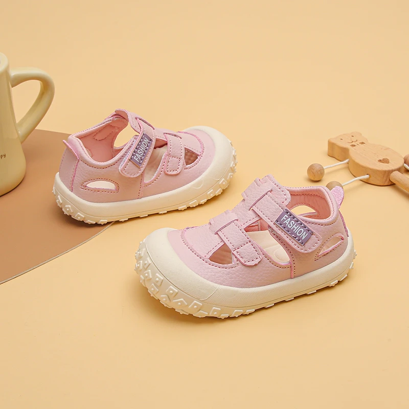 Baby Boys Girls Sporty Sandals 2026 New Summer Toddler Toes Capped Sandals Non-slip Simple Chic Versatile Outdoor Play Barefoot