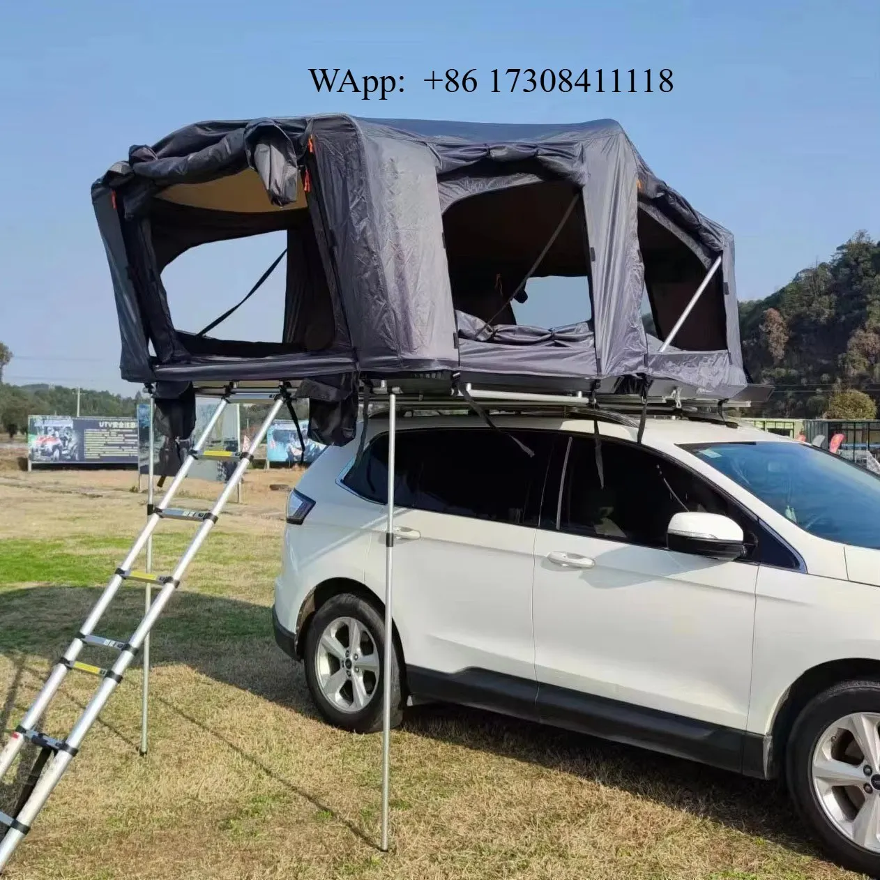 

Aluminum Alloy Car Roof Tent Folding Windproof Hard Shell Design for Camping on Top of the Car Roof