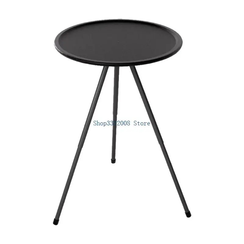 

Aluminum Camping Table Desk Portable Round Design Quick Assembly for Picnics Use