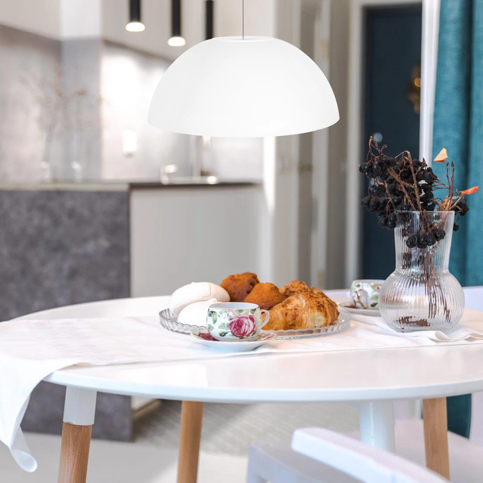 الفطر غطاء مصباح البلاستيك قلادة ضوء الظل لتعليق مصباح السقف مروحة الجدار ضوء استبدال الحديثة غلوب سهلة #4