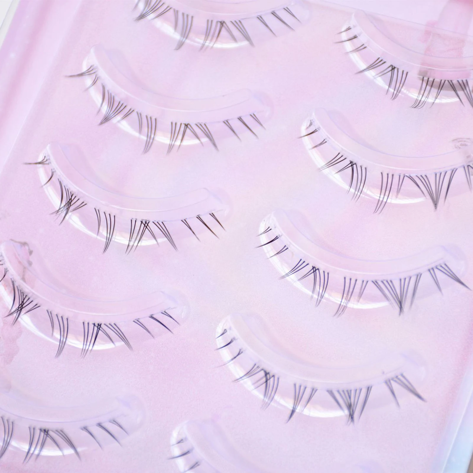 5 paia ciglia finte inferiori sottili volpe-occhio ciglia monopezzo ultra leggere riutilizzabili manga estensioni per il trucco del partito