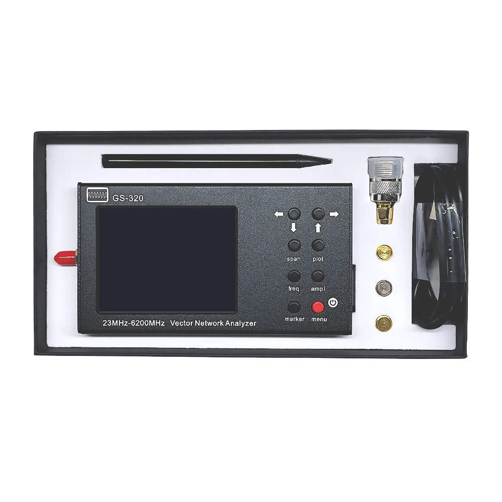 Imagem -06 - Analisador de Rede Vetorial Htotol Gs320 23mhz6.2ghz Analisador de Antena Rádio Amador Fornece Software para pc Resolução de Frequência de 10khz