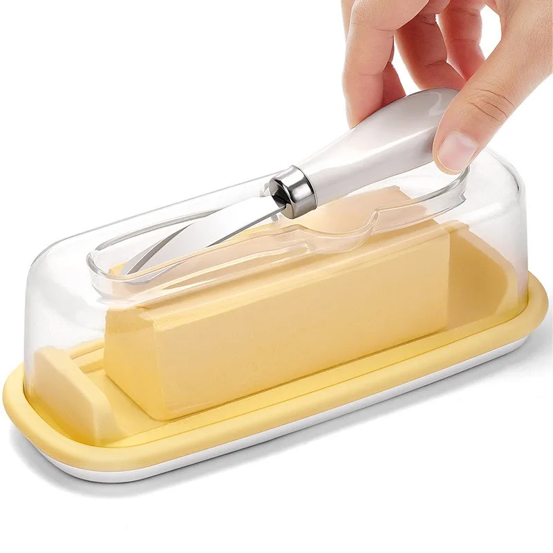 Butter Box With Lid Spatula Cheese Baking Bread Storage Box Container Cheese Rectangular Preservation Box Butter Storage Boxes