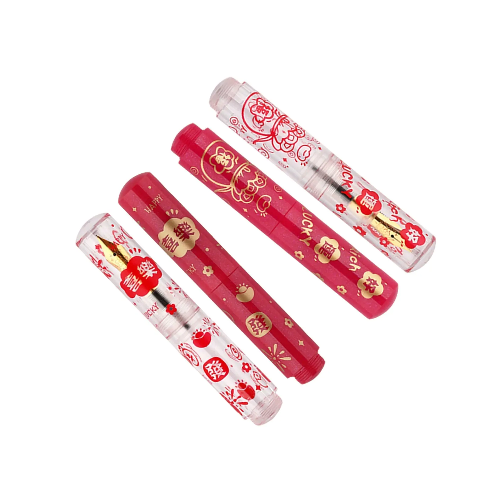 

MAJOHN wancai New Year Edition Mini Pocket Fountain Pen Multi-functional Large Capacity Barrel Ink Storage for Journal Daily Use